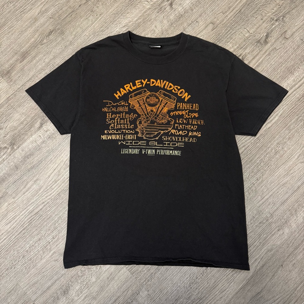 Harley-Davidson‎ Wausau Wisconsin Graphic Tee Black Large Double Sided